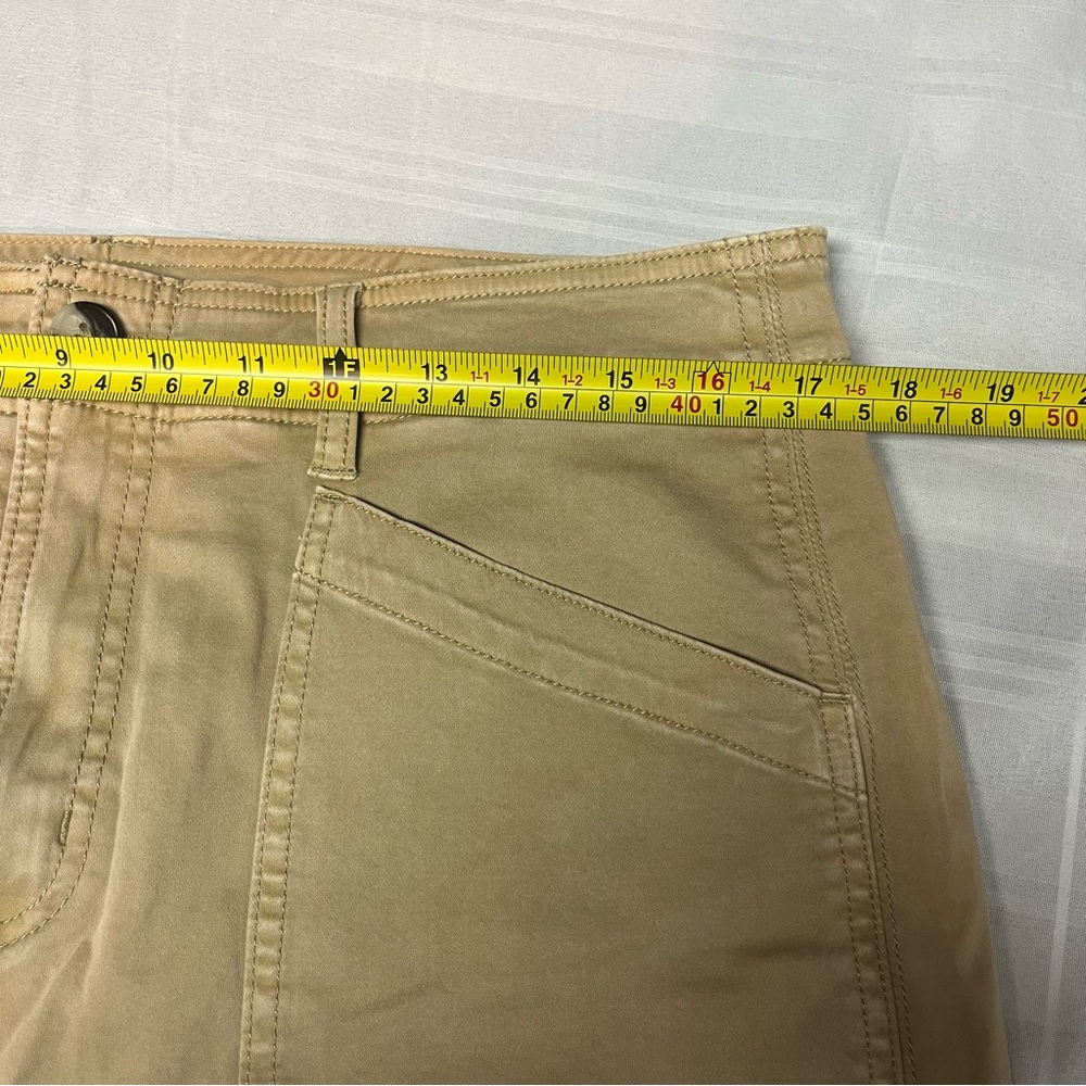 Liverpool Khaki/Tan Mini Skirt with Front Patch Pockets - Picture 10 of 11